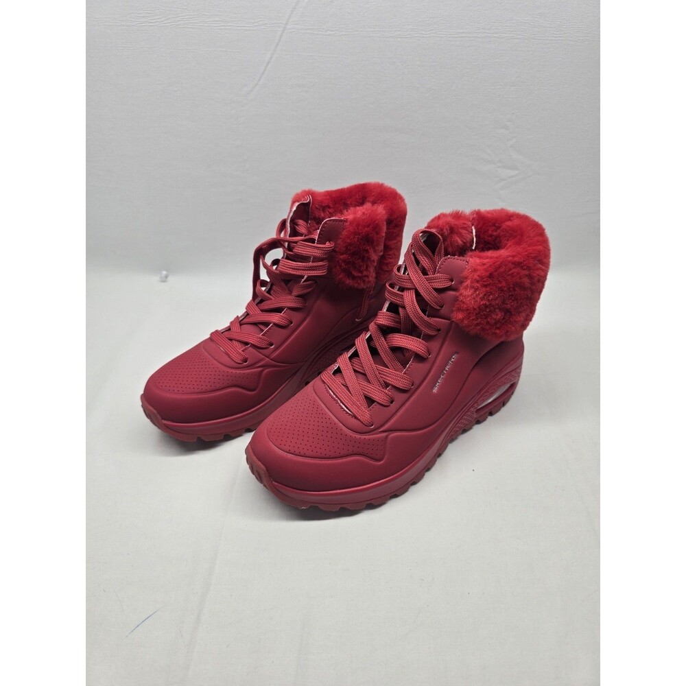 Skechers Women's Sneaker Boot Red Fur 167274 Size 8.5 women
